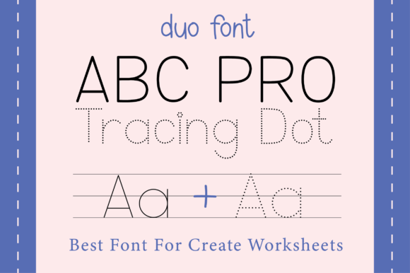 Abc Pro Tracing Dot: The Font for Perfecting Handwriting & Lettering