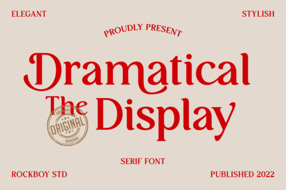 Dramatical the Display: Your Go-To Serif for Crisp, Elegant Design