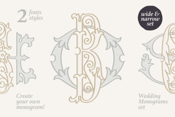 Wedding Monograms: A Historical Typeface for Modern Branding